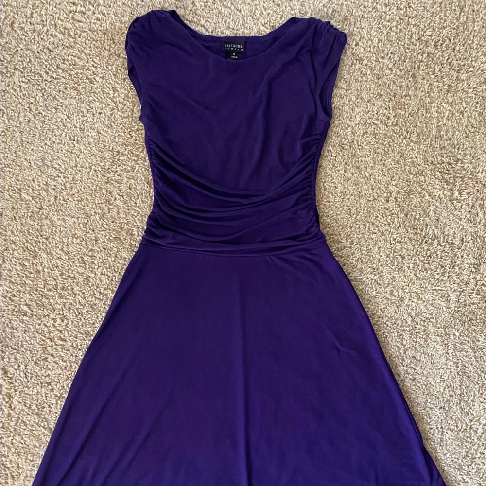 EN FOCUS Summer Chiffon Dress with Ruched waist